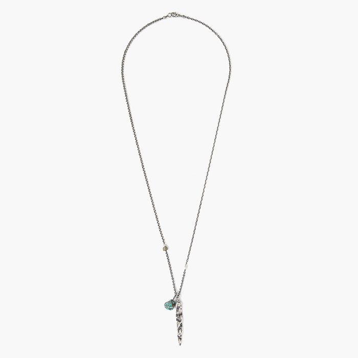 SALE】アシンメトリー ストーン チャーム シルバーチェーン